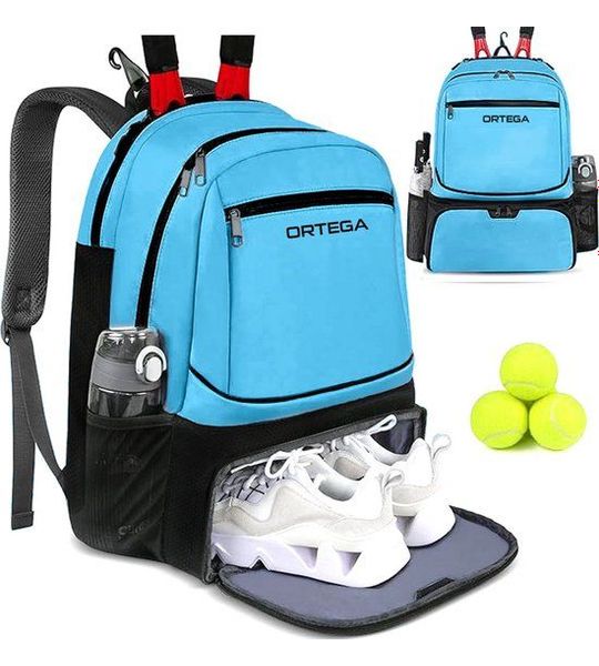 Tennistas - Tennisrugzak - Tenniszak - Tennis rugzak - Licht blauw
