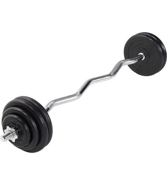 Gorilla Sports EZ-Curlset 35 kg Rubber - 30 mm