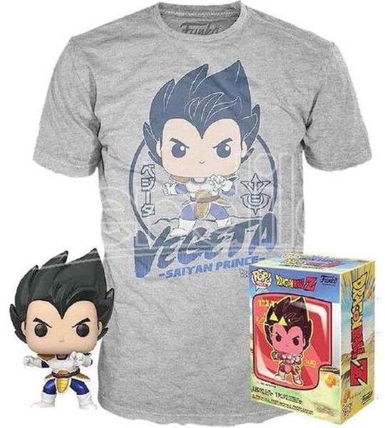 Funko Pop! & Tee Box: Dragon Ball Z - Vegeta Grijs (Size L)
