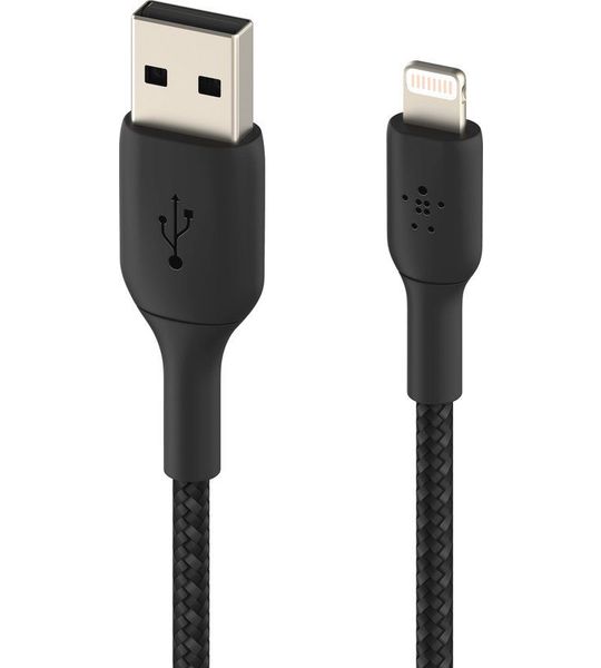 Belkin Braided Usb-a-naar-lightning 2 Meter Zwart