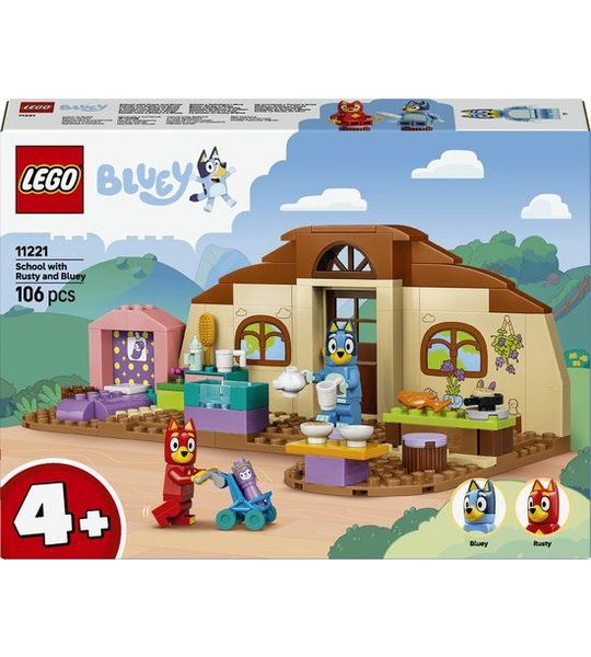 LEGO Bluey School met Rusty en Bluey Speelgoed voor Peuters en Kleuters 11221