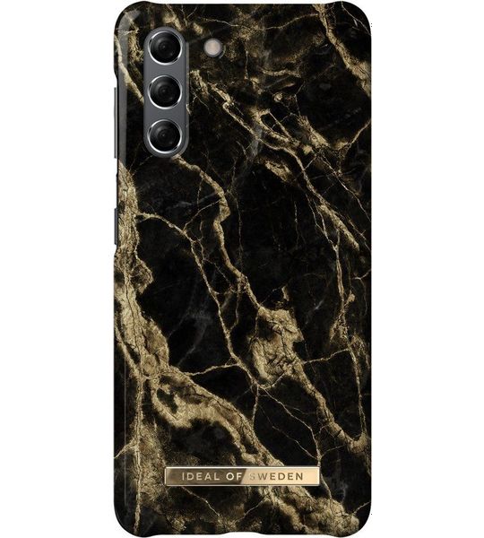 IDEAL OF SWEDEN Samsung Galaxy S21 Fashion Case Golden Smoke Marble