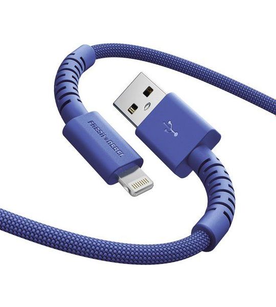 Fresh 'n Rebel Flexwave Silicone Braided Usb-a Naar Lightning Usb-kabel 2 M True Blue