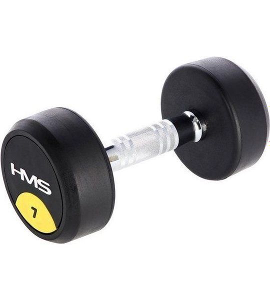 HMS HG PRO Serie - Rubberen Dumbbell - 7 kg - Comfortabele Grip