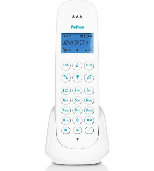 Profoon PDX300BW DECT-telefoon met 1 Handset Wit/Blauw