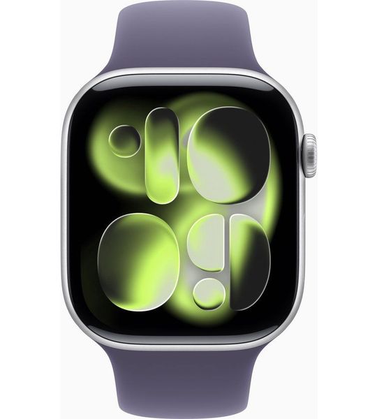 Apple Watch Series 11 gps + Cellular - 42mm Aluminium Case Purple Fog Sport Band M/l Smartwatch Silver