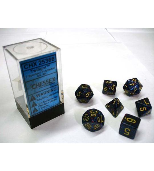 Polydice 7 Dobbelstenenset Twilight Speckled