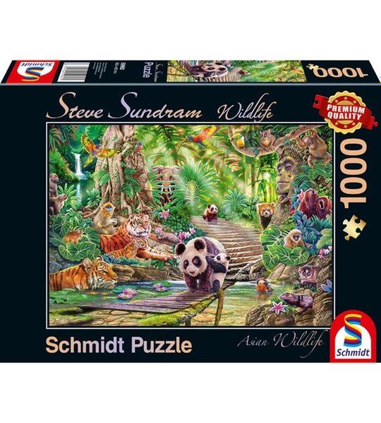 Dieren van Azië  1000 stukjes - Puzzel