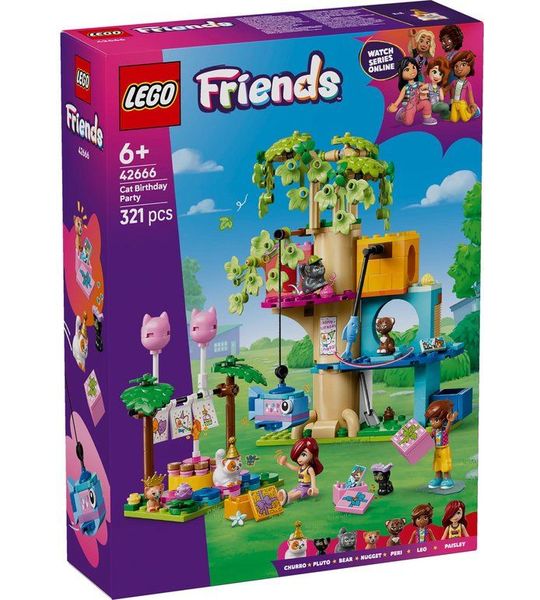 LEGO® Friends Kattenverjaardagsfeestje en Boomhut Set - 42666