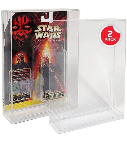 Evoretro Acrylic Display Cases 2-Pack for Action Figures
