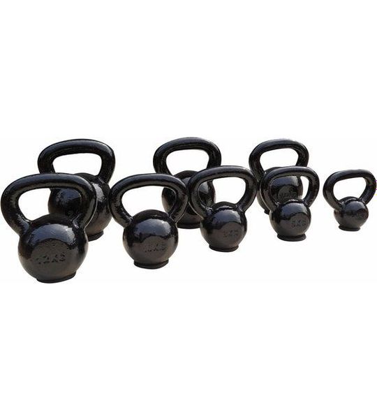 Toorx Fitness Gietijzeren Kettlebell - Met Rubber Basis - 6 kg - Zwart