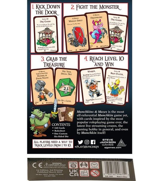 Munchkins and Mazes - Kaartspel - Engelstalig - Steve Jackson Games