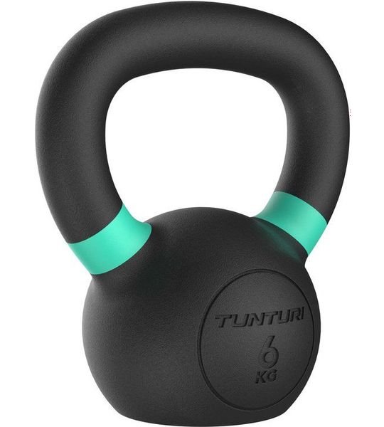 Tunturi Platinum Cast Iron Kettlebell - 6kg - Incl. gratis fitness app