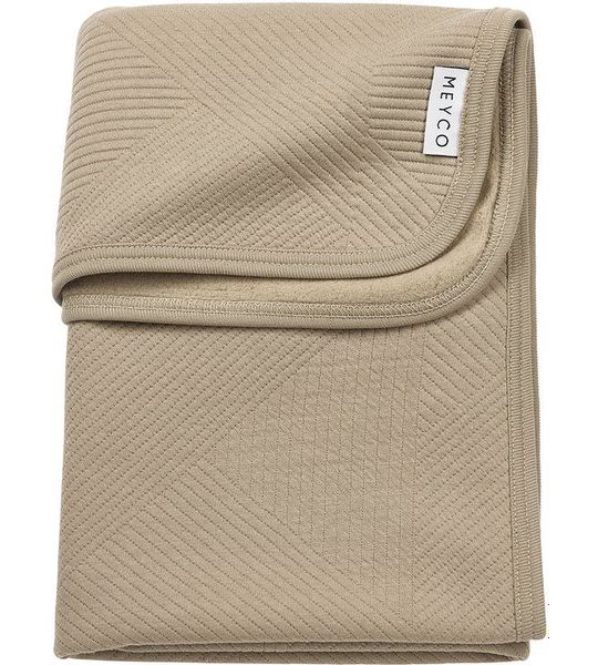 Deken Wieg Meyco Jacquard Pure Flannel Taupe