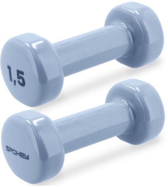 Spokey SHAPE Dumbbells - Blauw - Gietijzer met vinyl coating - 2x 1,5 kg