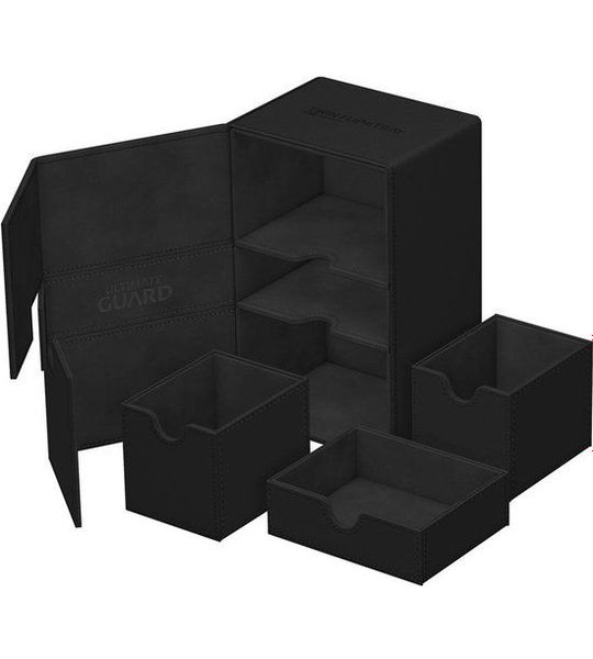 Ultimate Guard Ultimate Guard Twin Flip'n'Tray 160+ Xenoskin - Black Card Boxes