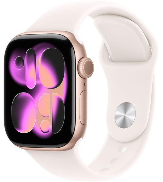 Apple Watch Series 11 gps + Cellular - 42mm Aluminium Case Light Blush Sport Band S/m Smartwatch Rose Gold