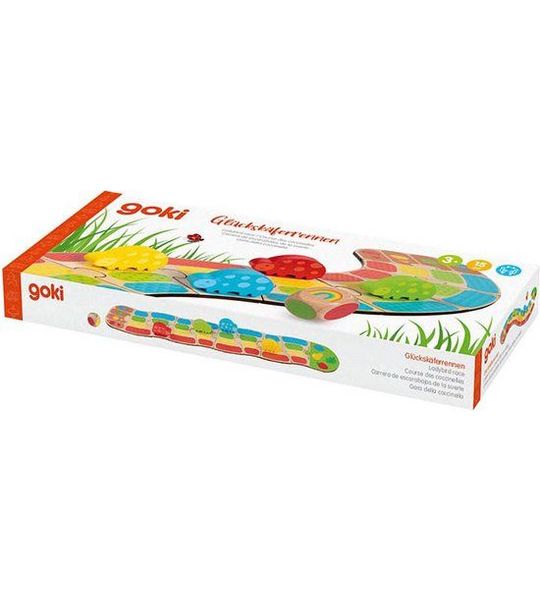 Goki Houten Lieveheerstbeestjesrace Dobbel Kinderspel