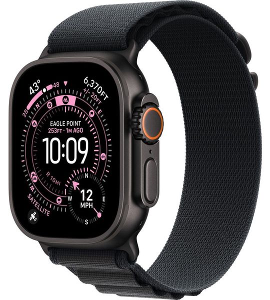 Apple Watch Ultra 3 gps + Cellular - 49mm black Titanium Case - Black Alpine Loop Medium Smartwatch