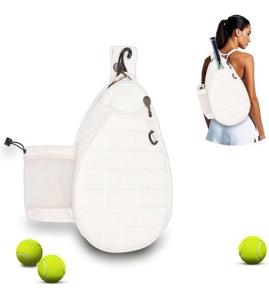 Quvo® Padel Tas - Padel Rugzak - Padeltas - Wit - 45cm x 30cm x 4cm