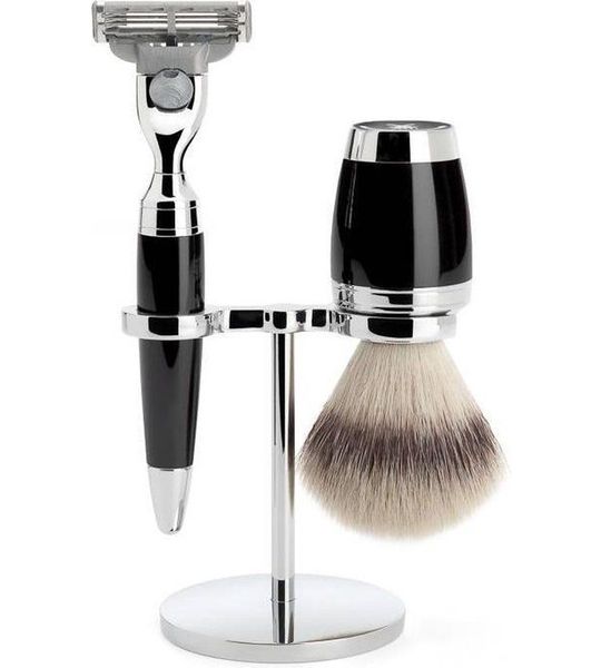 M�hle Mach3 & Silvertip Fibre Scheerset (3-Delig) Stylo African Blackwood