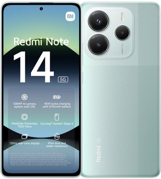 Xiaomi Redmi Note 14 - 5g 256gb Coral Groen 256 Gb