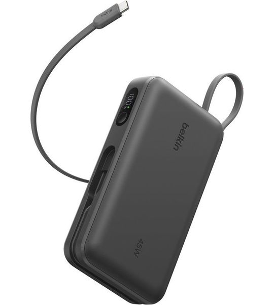 Belkin Boostcharge 20.000 Mah – 45w Pd Met Display & Geïntegreerde Kabel (usb-a + Usb-c) Powerbank Zwart