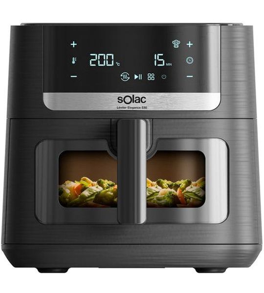 Solac FA1801 Enkel 8 l Vrijstaand 1800 W Heteluchtfriteuse Zwart