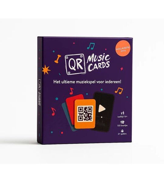 QR Music Cards Hollandse Hits editie - Muziekspel & Kaartspel - 150 kaarten