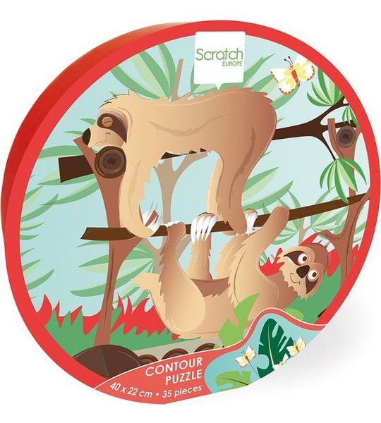 Scratch Contour Puzzel 3+ - Sloth
