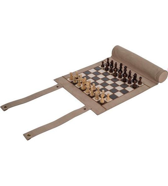 Philos reisspel schaak backgammon dammen magnetisch kunstleer set