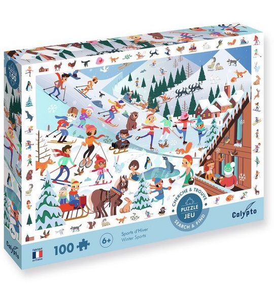 SentoSphère Puzzel Zoek en Vind Wintersport 100 stukjes