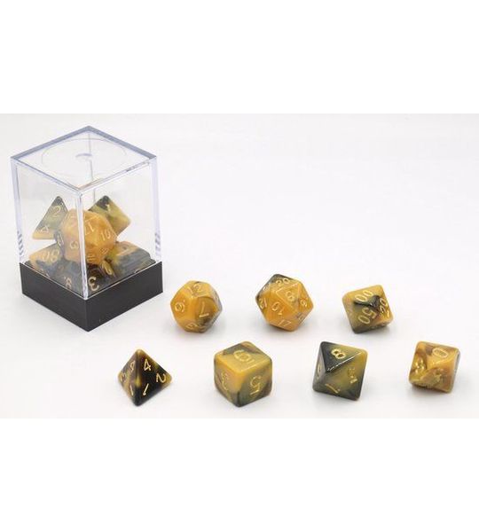 HOT Games Dobbelstenen Zwart/Geel 7 set Brick