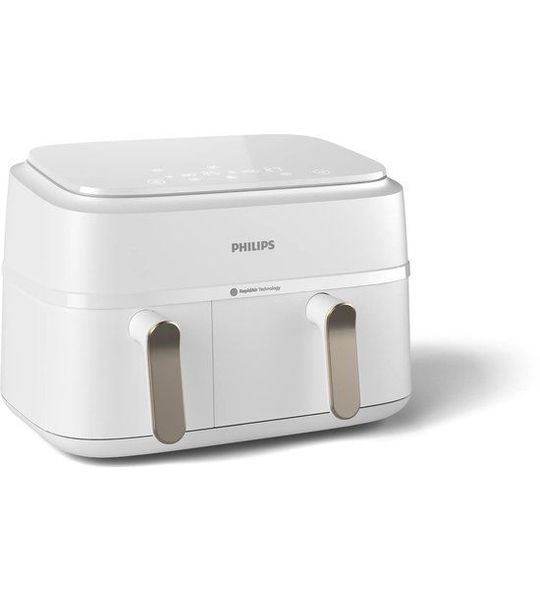 Philips 3000 series NA353/10 - Dual Basket Airfryer - 9L - 2750W - Zilver/Wit