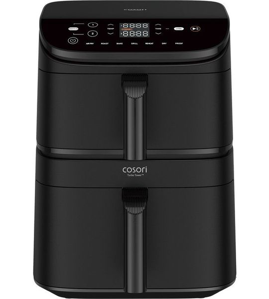 Cosori Turbo Tower Dubbel 10,8 l Vrijstaand 2630 W Heteluchtfriteuse Zwart