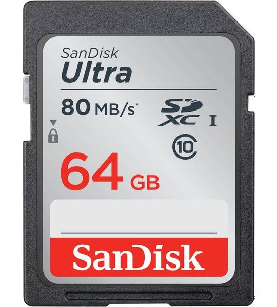 Sandisk Ultra SDHC /SDXC UHS-I-kaart 64 GB 80 MB/s