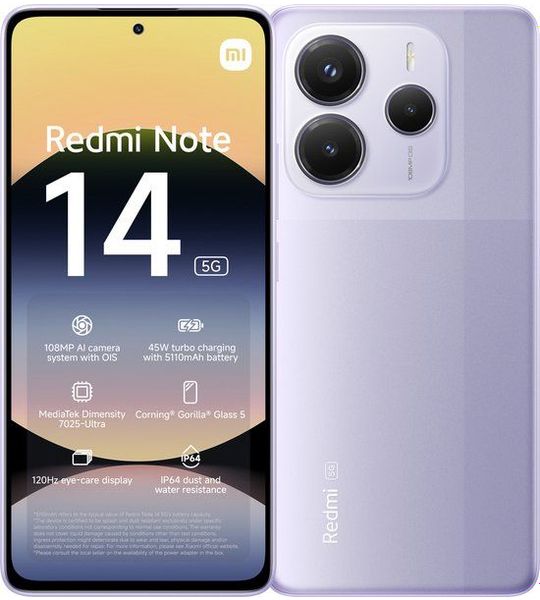 Xiaomi Redmi Note 14 - 5g 256gb Lavender Paars 256 Gb