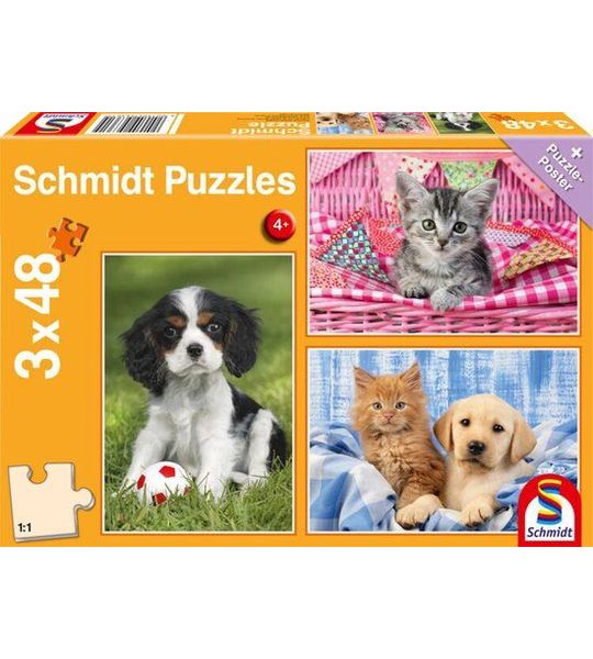 Mijn liefste baby dieren - 3 x 24 stukjes - Puzzel