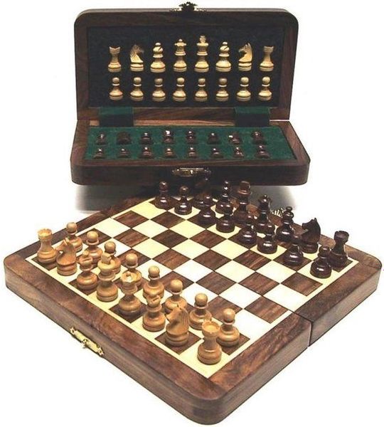 HOT Games Schaakcas.magnetisch ingelegd.30x15x5cm.