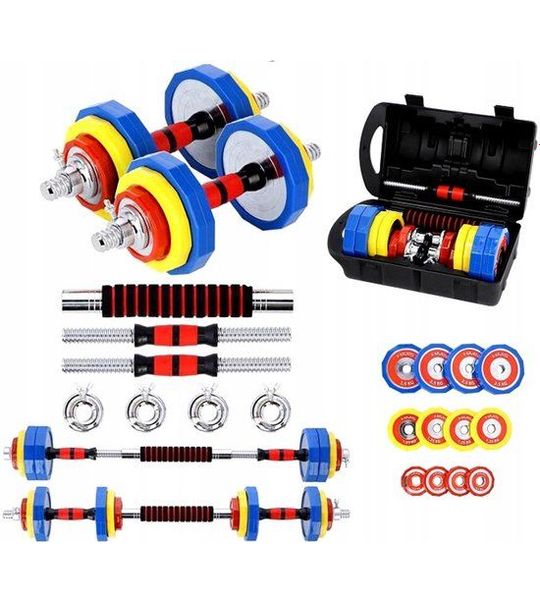 Verstelbare Halters en Barbell Set 2x10KG - 20KG Totaal Gewicht