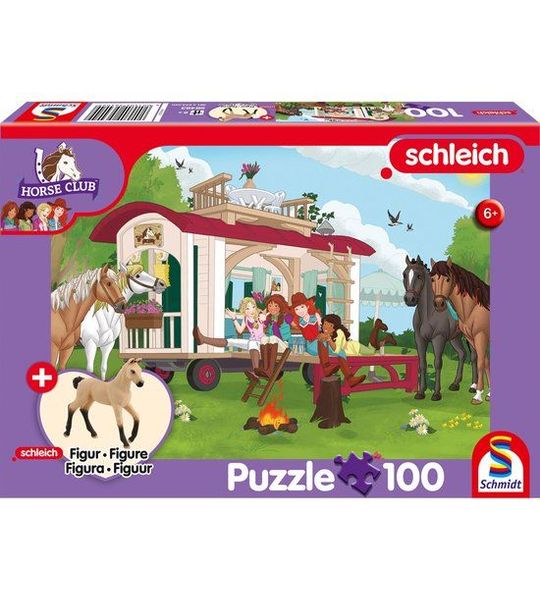 Paardenclub - kampvuur bij de caravan - 100 stukjes - Puzzel