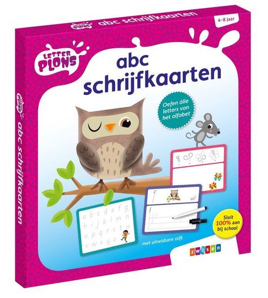Letterplons - Letterplons abc schrijfkaarten