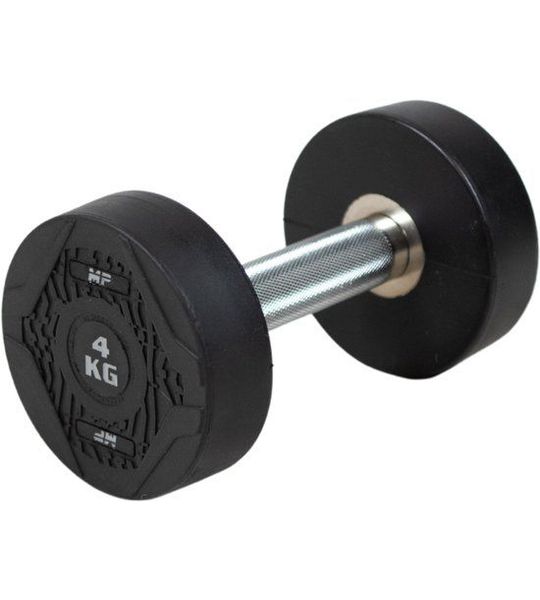 Muscle Power Ronde Dumbbell - Rubber - Per stuk - 4 kg