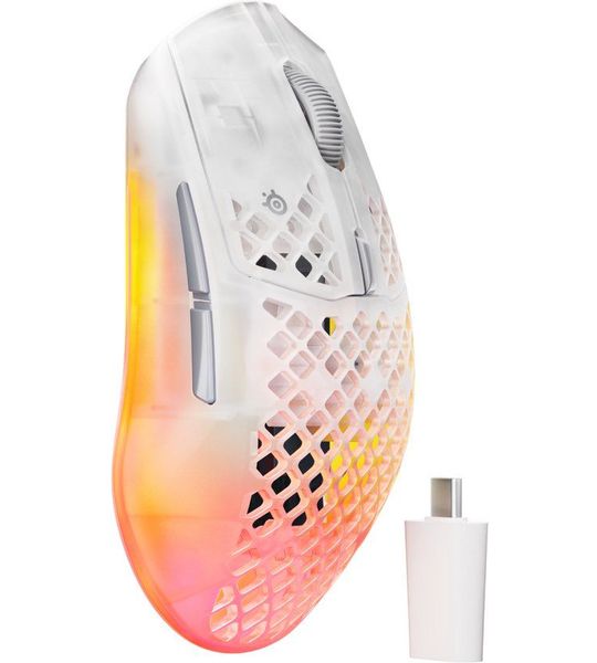 SteelSeries Aerox 3 Gen 2 Draadloze Gaming Muis Ghost