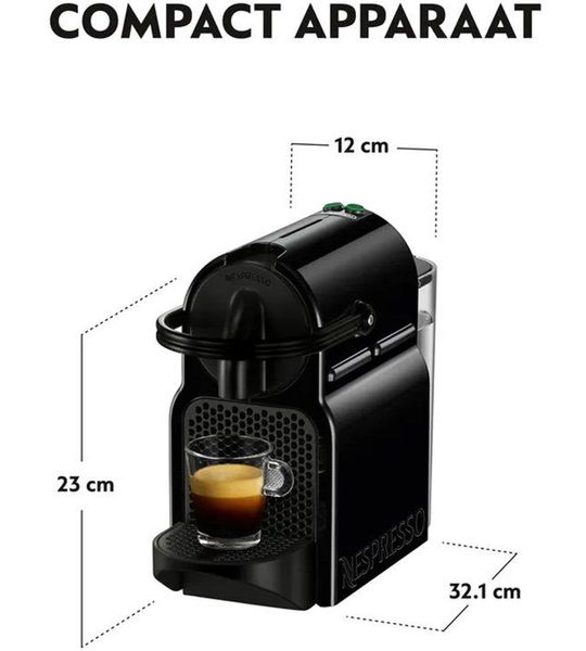 De Longhi Nespresso Essenza Mini En85.b + 5 Sleeves Nespresso-machine Zwart