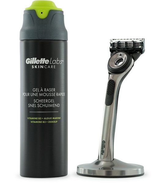Gillette Labs Scheerset Heren – Scheerapparaat & Scheergel 198 ml