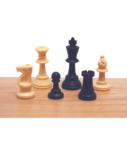 Schaakstukken Staunton 6 Kunststof Koningshoogte 93 mm in zak.