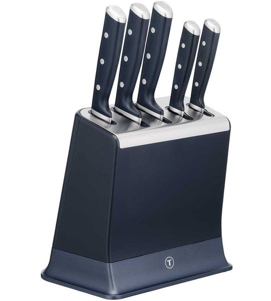 Tefal Eversharp K297s644 5-delige Messenset En Messenblok Met Geïntegreerde Slijper