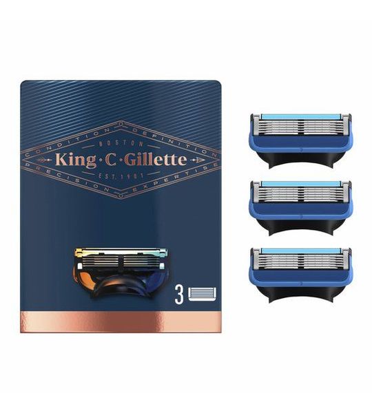 3stuks King C Gillette Trimmer Razor Carts Mesjes