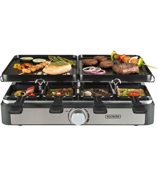 Bourgini Gourmette/Raclette/Grill Plus - 8 personen